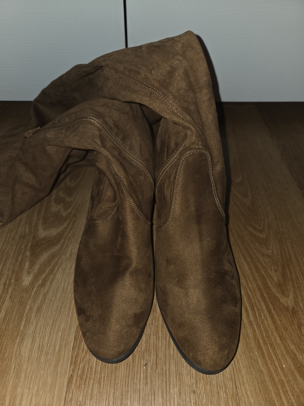 Unisa Brown Suede Heeled Boots